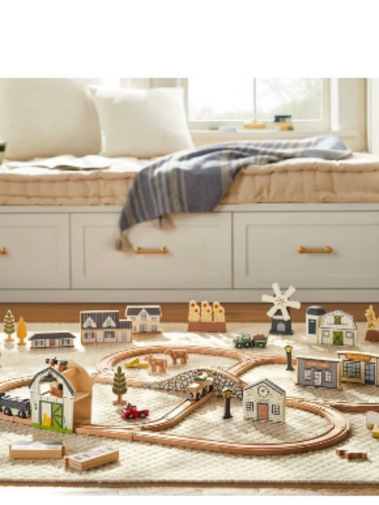 Hearth & Hand Other - NWT Hearth & Hand 84 Piece Wooden Train Set Town Playset